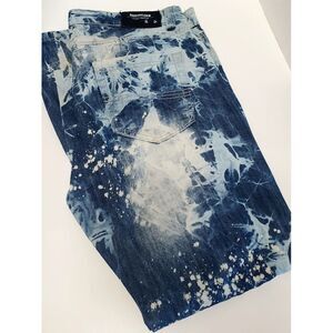 Norm Core Jeans 36x34 Men's Normal + Hardcore Acid Wash Punk/Rocker Band Pockets